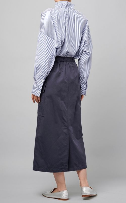 コットンリネンサテンスカート