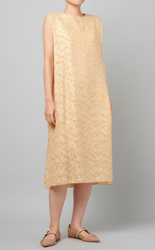 ラメドットジャガードドレス