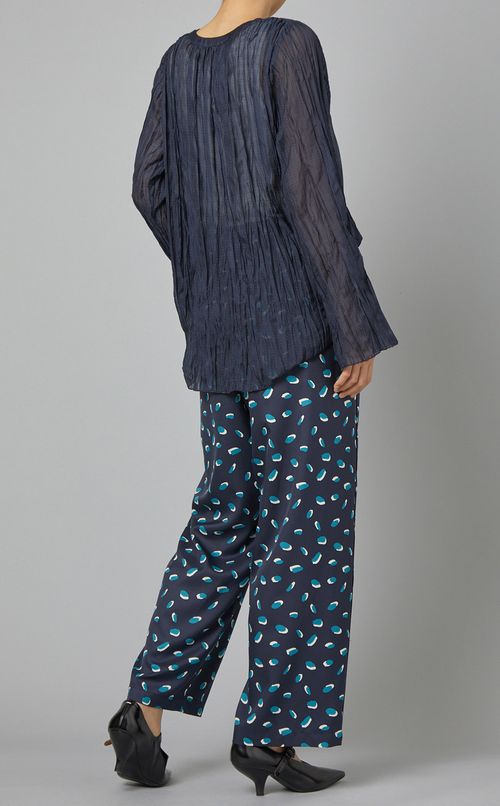 ドビーストライププリーツシャツ