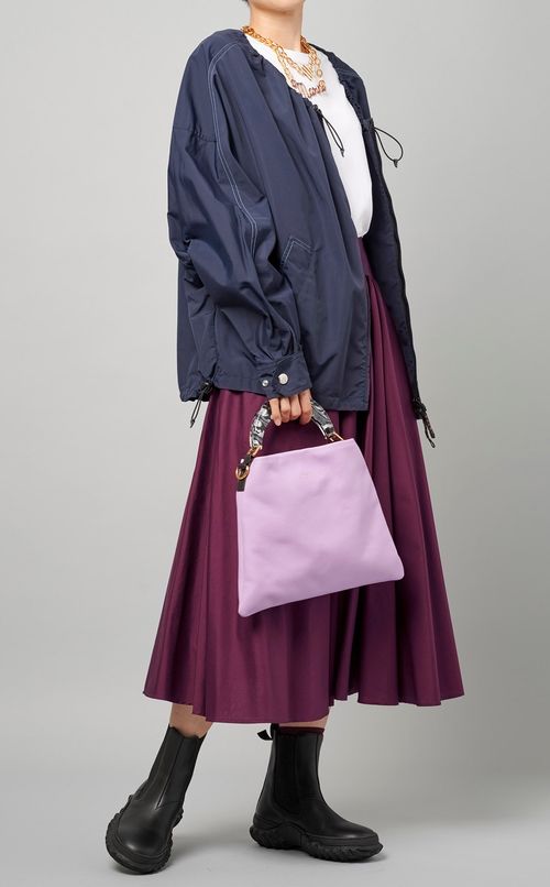 フロントギャザーフレアスカート