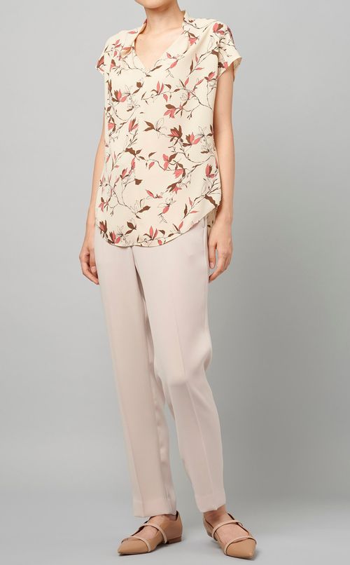 フラワープリントドレーププルオーバー