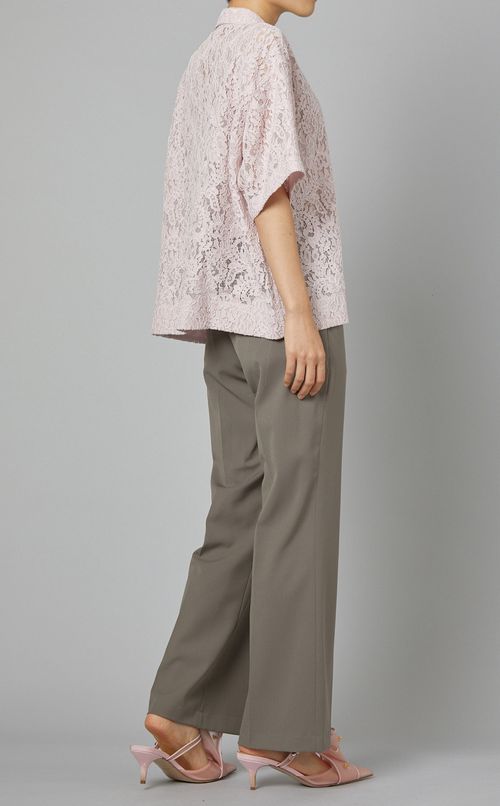 ボタニカルレースシャツ