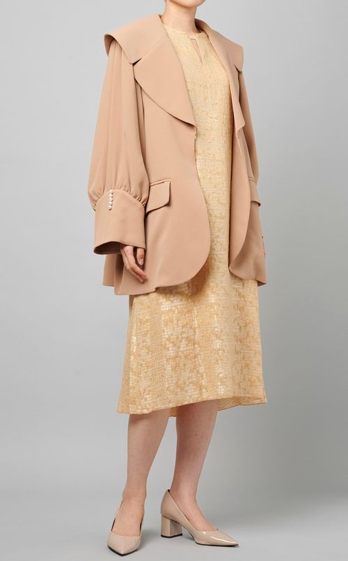 ラメドットジャガードドレス