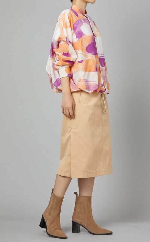 ウォーターカラーシャツブルゾン