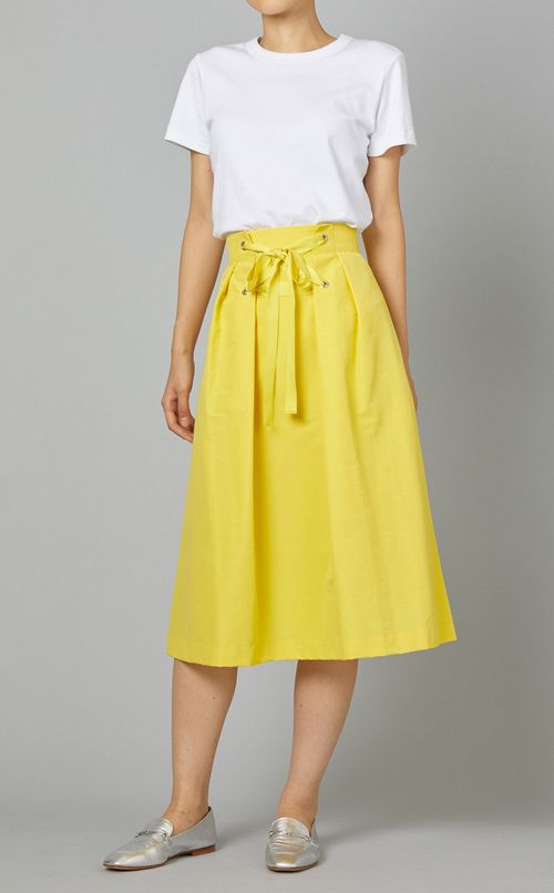 レースアップフレアスカート