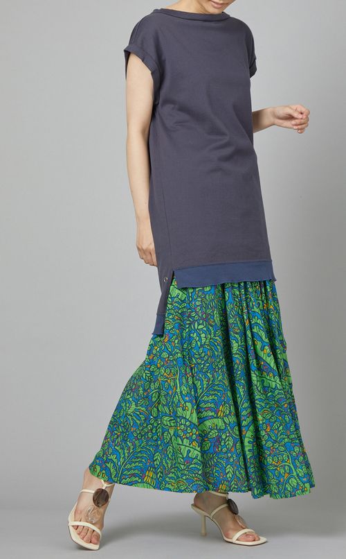 マルチプリントコットンスカート