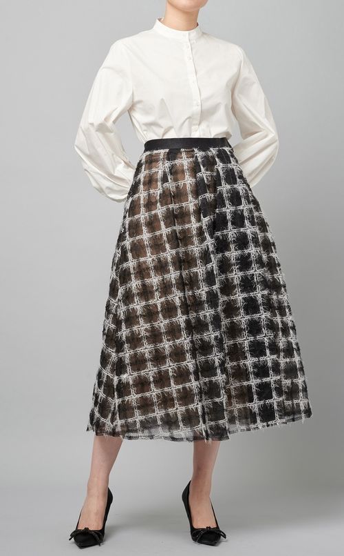 チュールフレアスカート