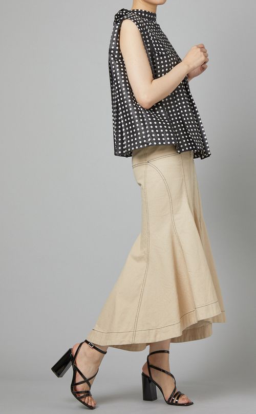 ボウタイプリーツブラウス