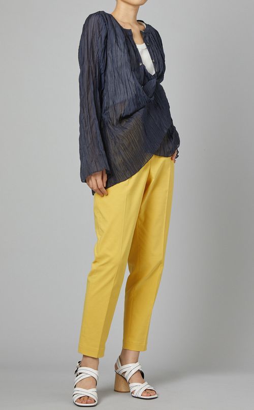 ドビーストライププリーツシャツ