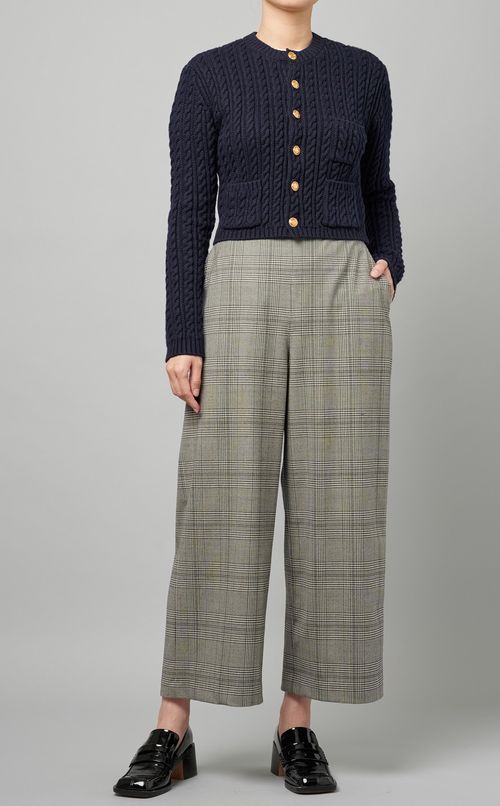 ストレッチチェックマリンパンツ