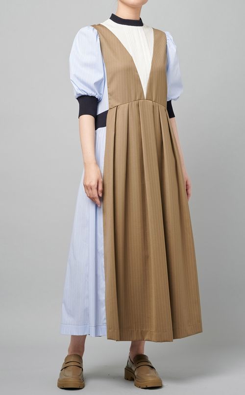 パッチワークデザインワンピース