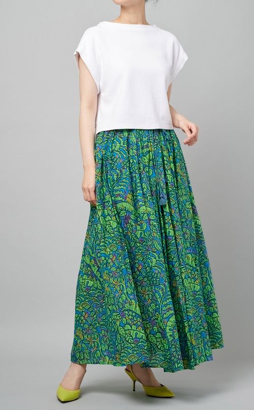 マルチプリントコットンスカート