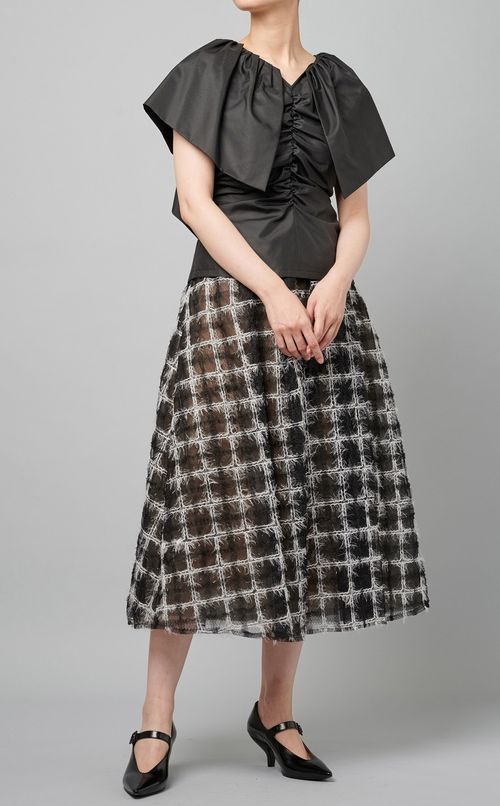 ビッグカラーフリルブラウス