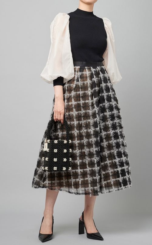 チュールフレアスカート