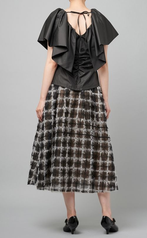 ビッグカラーフリルブラウス