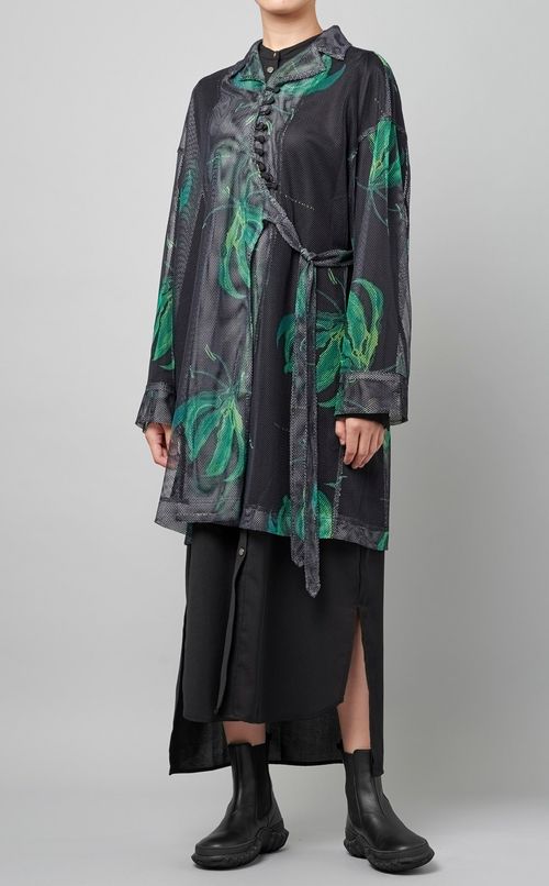 ポケットデザインシャツコート