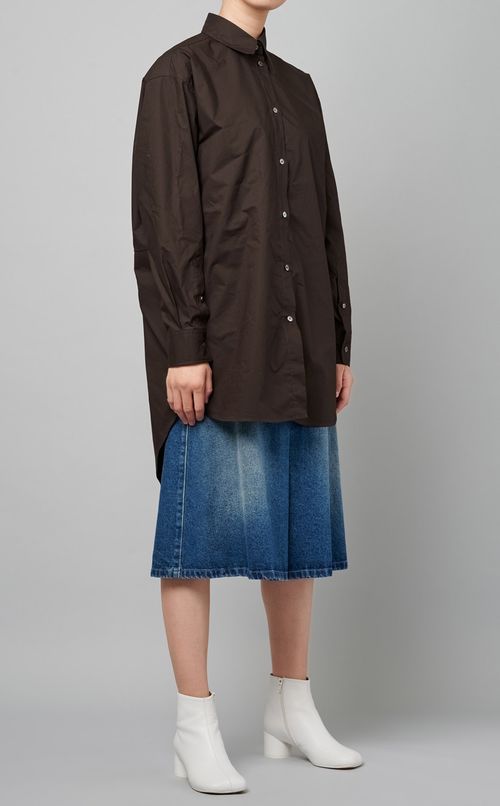 ボックスプリーツデニムスカート