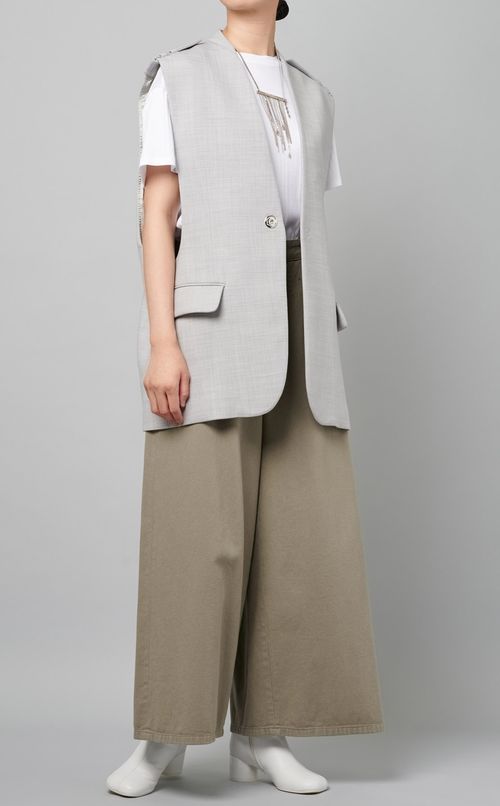 クロップドワイドデニムパンツ