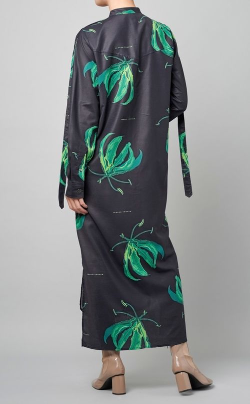 フラワープリントワンピース