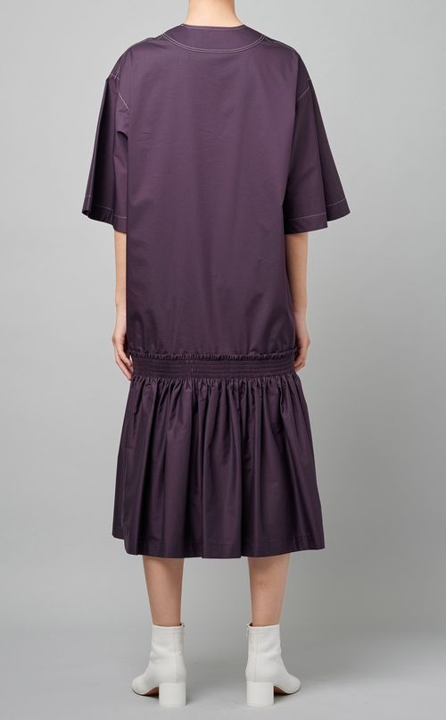 シャーリングティアードミニワンピース