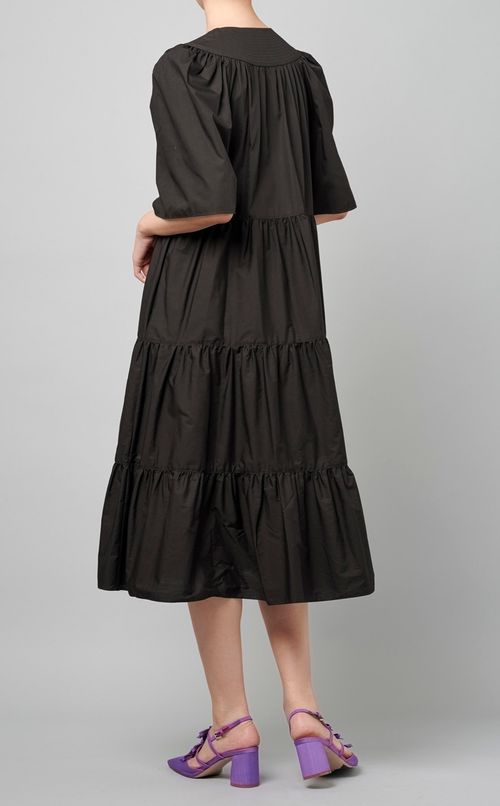 コットンティアードフレアワンピース