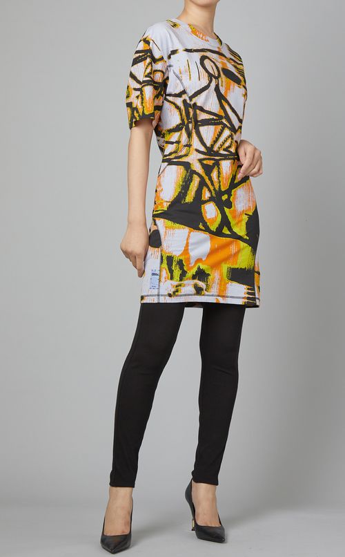 ショートスリーブプリントワンピース