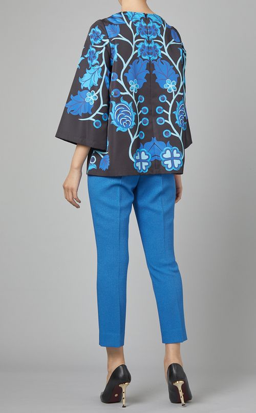 オルテガフラワープリントトップス