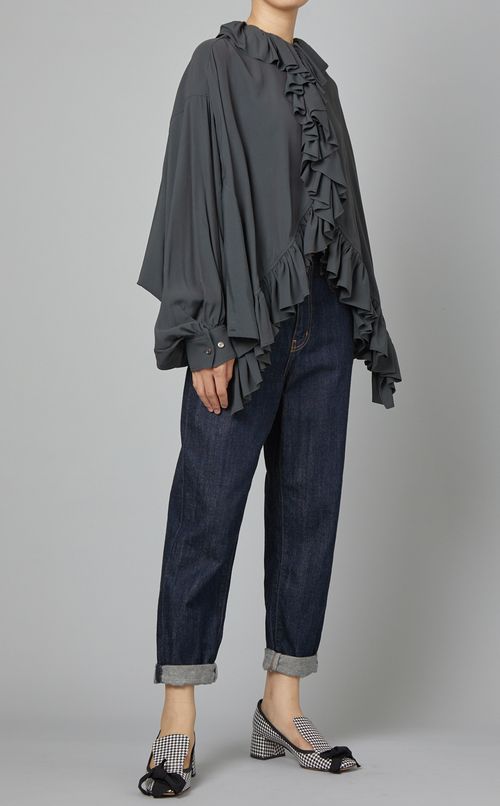 ダブルエンド2wayフリルブラウス