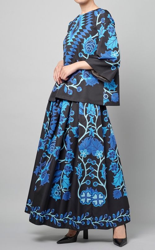 オルテガフラワープリントスカート