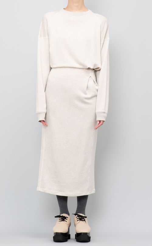 ドレープスウェットワンピース