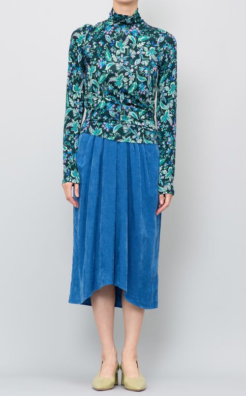 フラワープリントハイネックカットソー