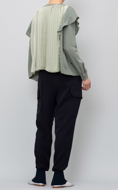 プリーツコンビブラウス