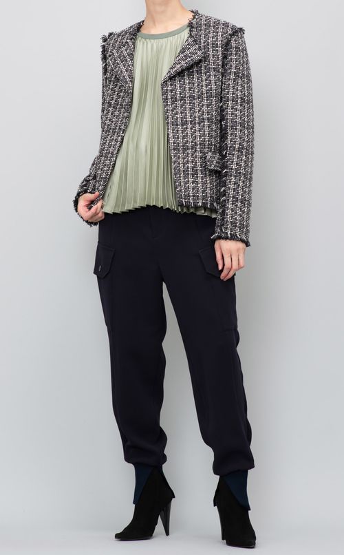 プリーツコンビブラウス