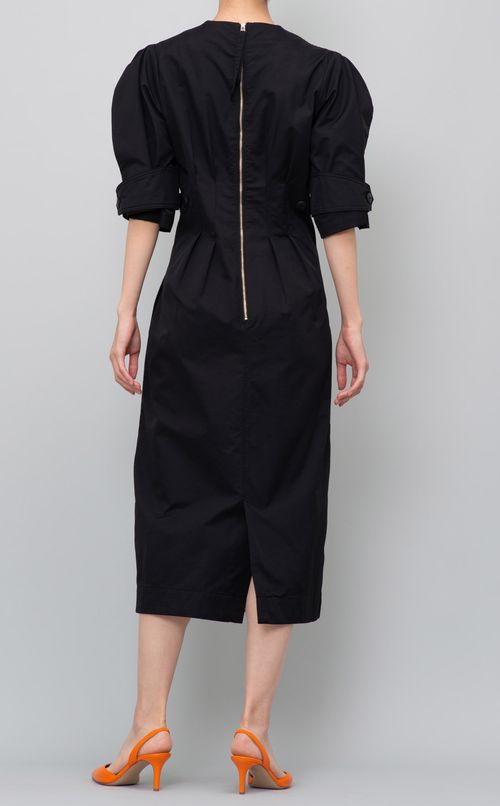 パフスリーブミリタリーワンピース