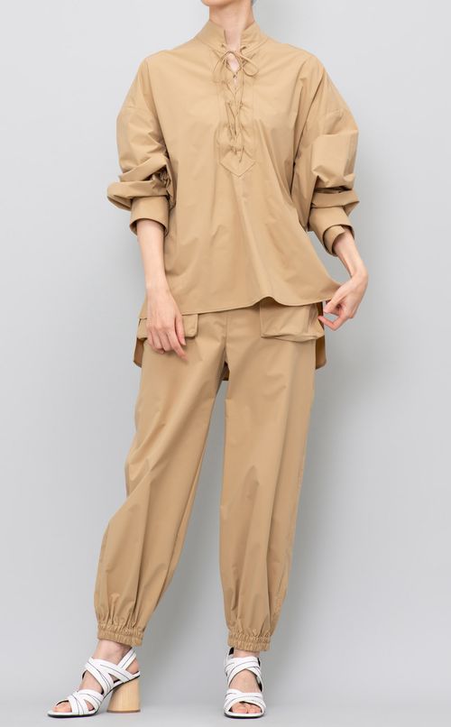 レースアップミニタリーシャツ