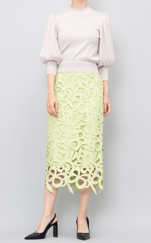 リボンレースタイトスカート