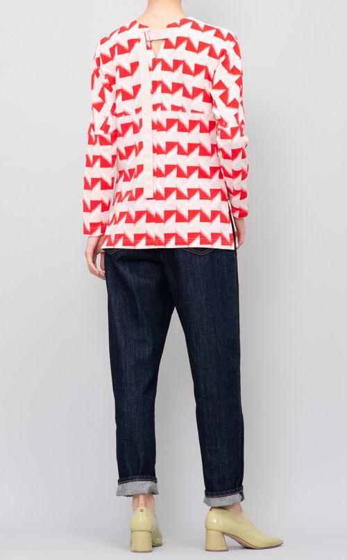 カラーブロックストレッチブラウス