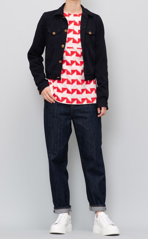 カラーブロックストレッチブラウス