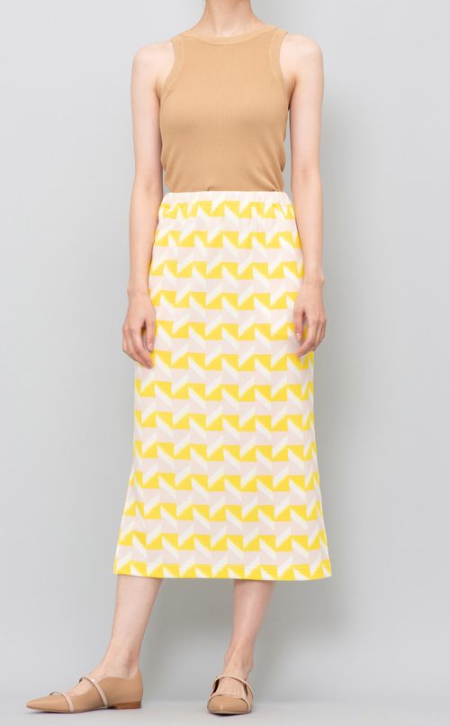 カラーブロックイージースカート