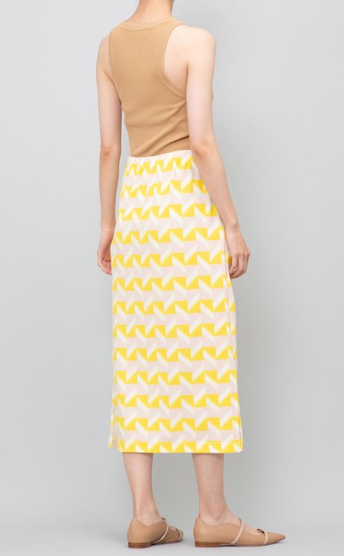 カラーブロックイージースカート