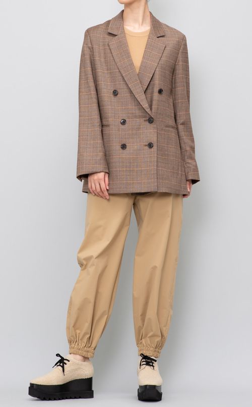 格子柄ダブルテーラードジャケット