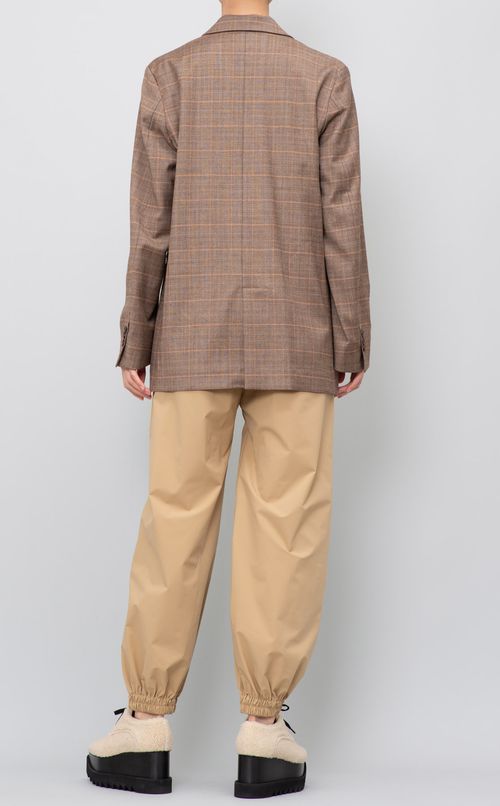 格子柄ダブルテーラードジャケット