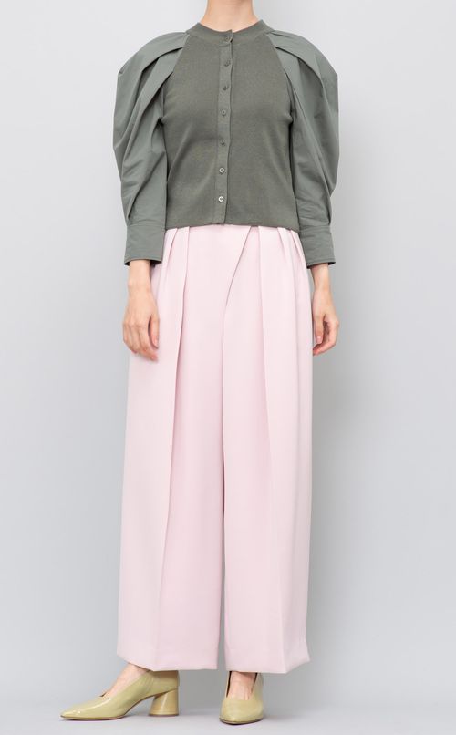 タックスリーブニットカーディガン