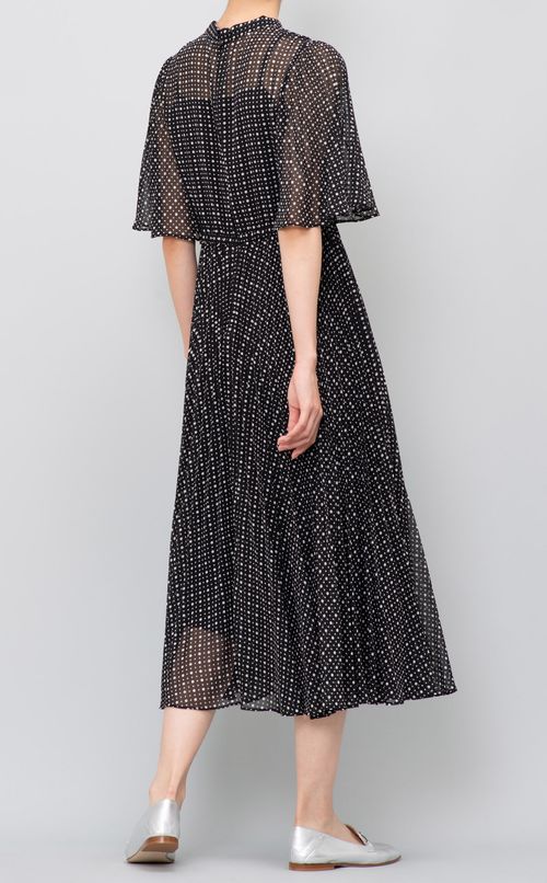 ドットボウタイプリーツワンピース