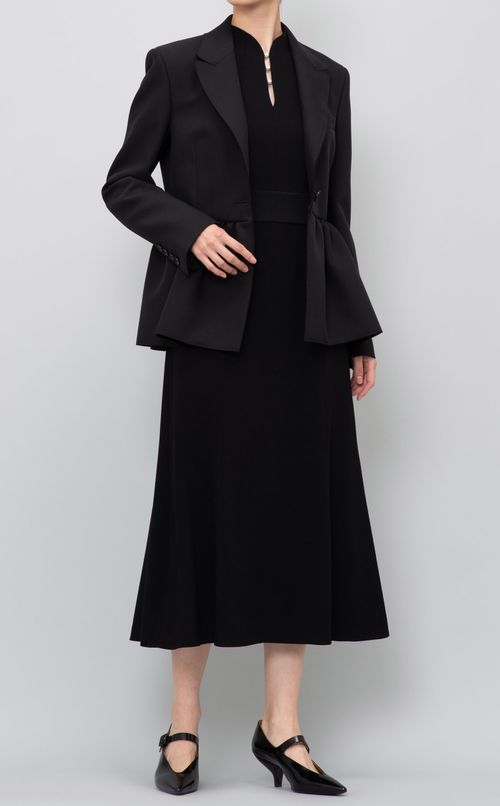 パール付レーススリーブワンピース