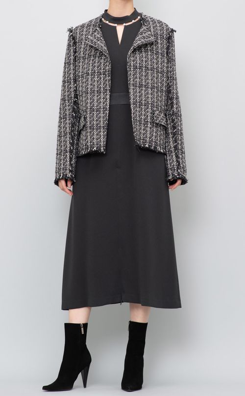 2WAYネックパール付ドレス