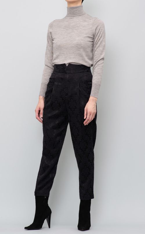 ダマスクジャガードテーパードパンツ