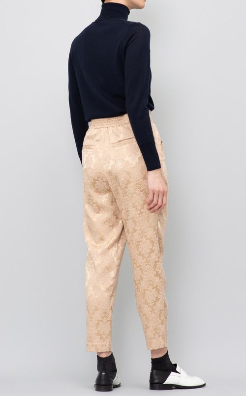 ダマスクジャガードテーパードパンツ