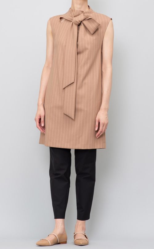 ストライプボウタイワンピース