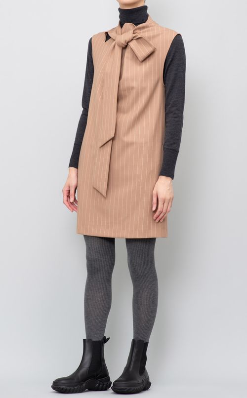 ストライプボウタイワンピース